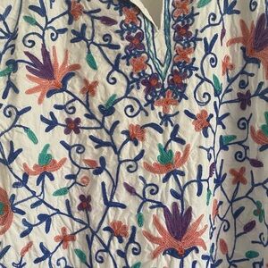 White linen cotton top